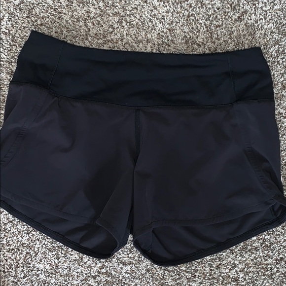lululemon athletica Pants - black lululemon speed up shorts size 4 4” inseam